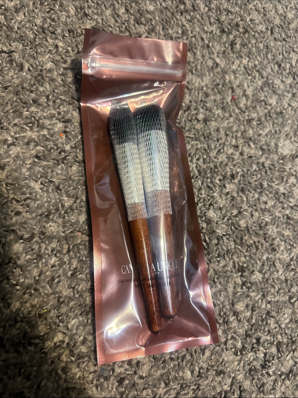 Canni Aunique Men Grooming Brush Set - Brown Handle, Black Bristles